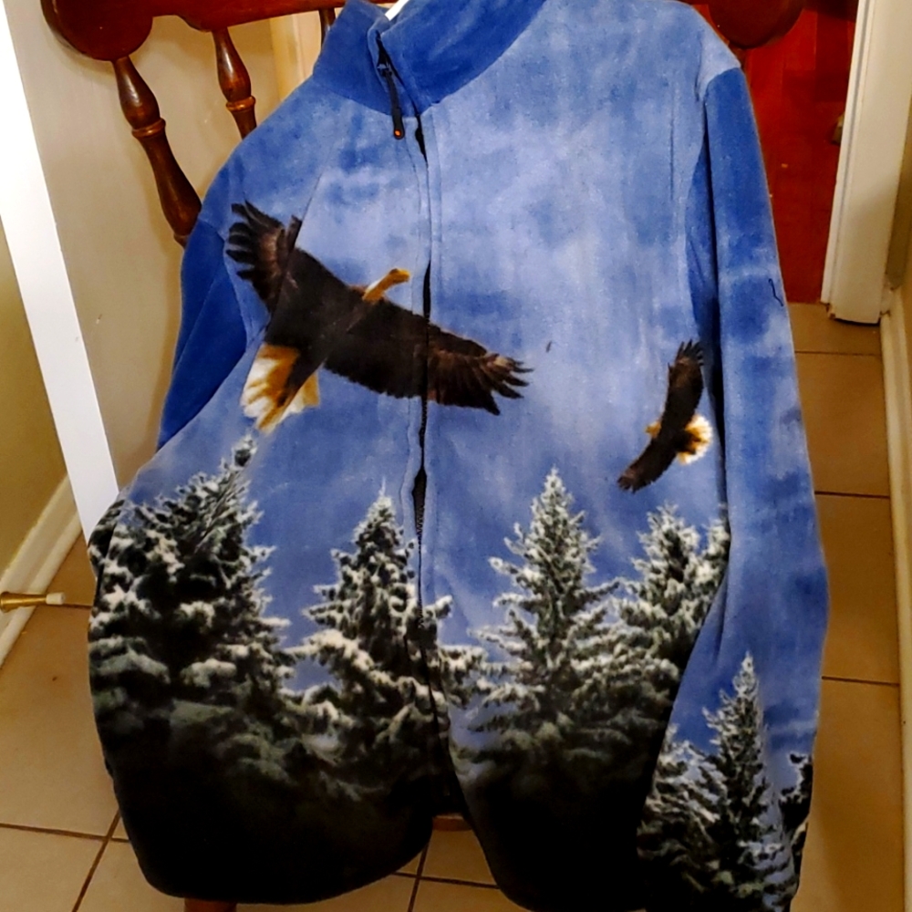 Mens fall jacket large and blue